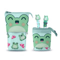 Oh My Pop! Frog pencil casel + Pen 10 colours + erasable pen