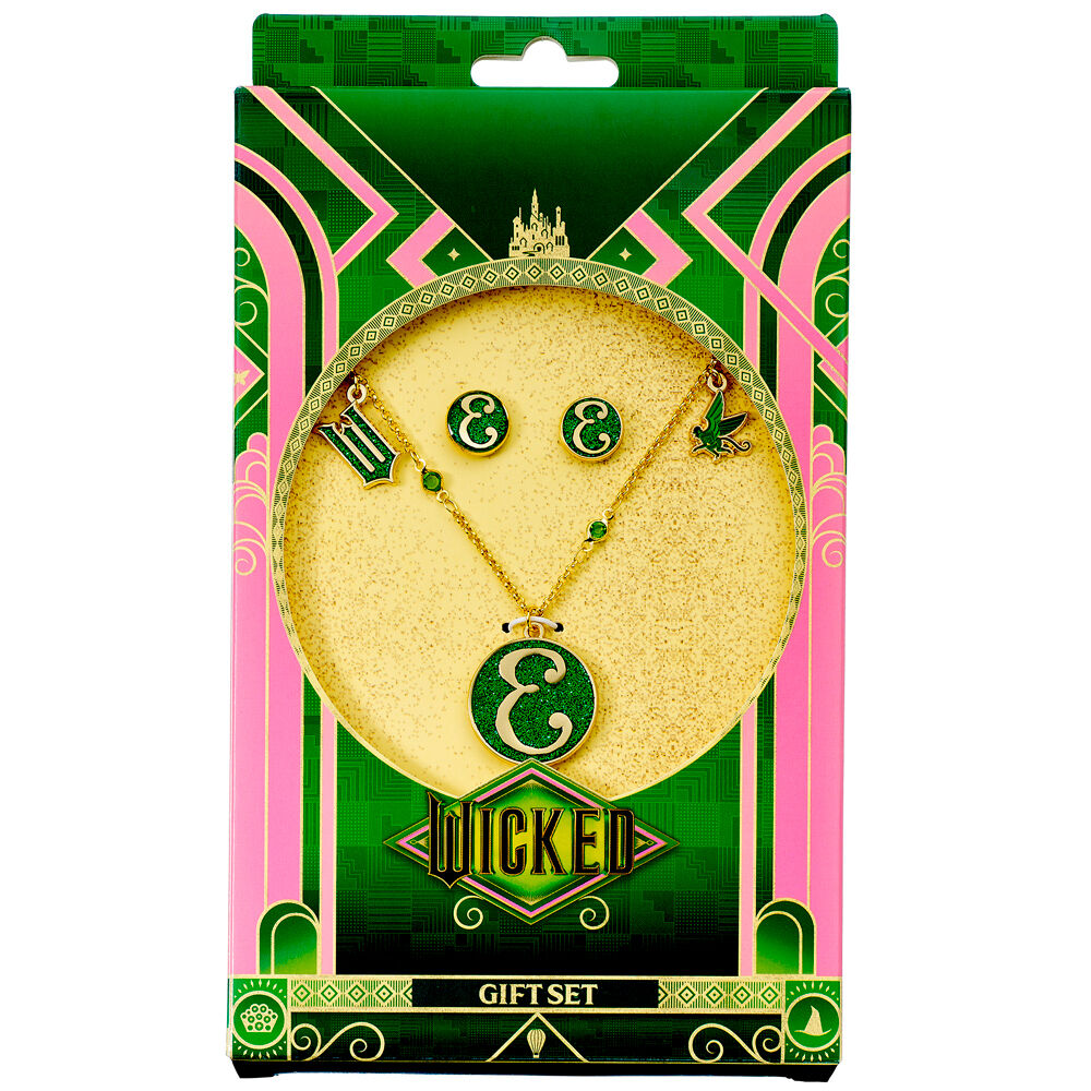 Wicked Elphaba necklace + earrings set